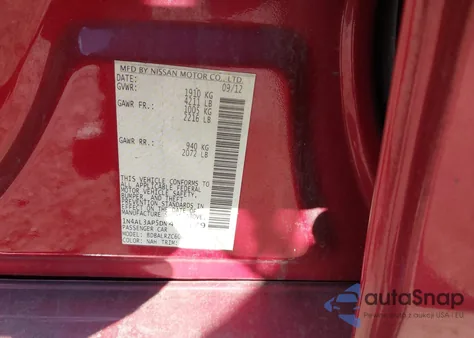 2013 Nissan Altima 2.5 S from USA, damaged, VIN 1N4AL3AP5DN453179